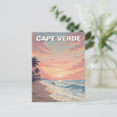 Carte Postale Sunset Cap Vert vintage (Debout devant)