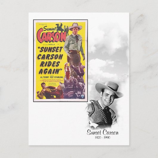 Carte Postale Sunset Carson - 1920 - 1990 (Devant)