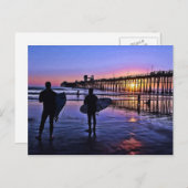 Carte postale Sunset de Californie du Sud (Devant / Derrière)