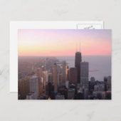 Carte Postale Sunset de Chicago (Devant / Derrière)