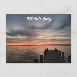 Carte postale Sunset de la baie mobile