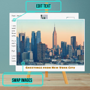 Carte Postale Sunset de New York