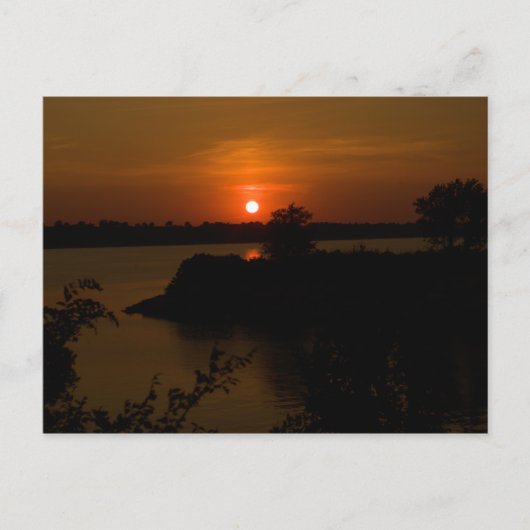 Carte Postale Sunset du lac Kaw (Devant)