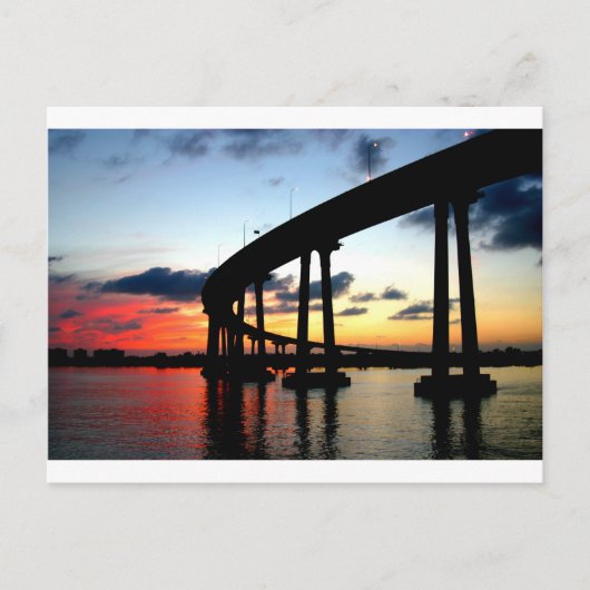 Carte Postale Sunset du pont de San Diego (Devant)