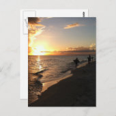 Carte postale Sunset Fun Beach (Devant / Derrière)