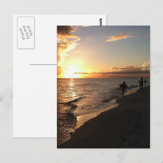 Carte postale Sunset Fun Beach (Devant / Derrière)
