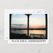 Carte Postale Sunset Gazebo à Natchez, Mississippi (Devant / Derrière)