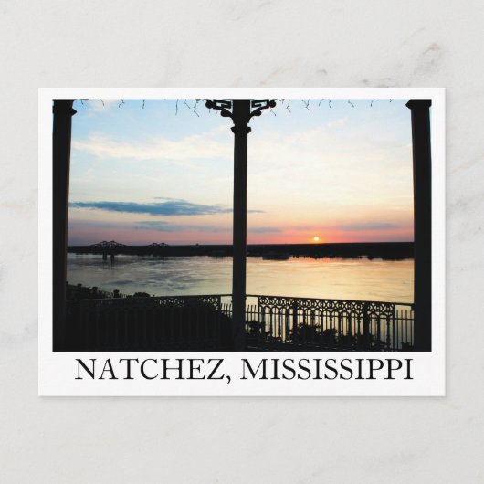 Carte Postale Sunset Gazebo à Natchez, Mississippi (Devant)
