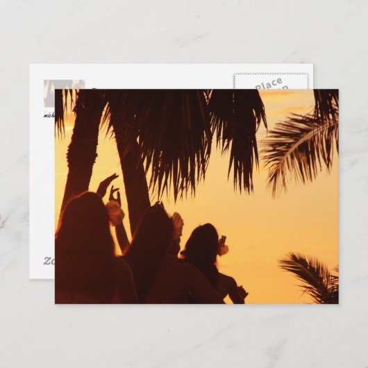 Carte Postale Sunset Hula Dancing (Devant / Derrière)