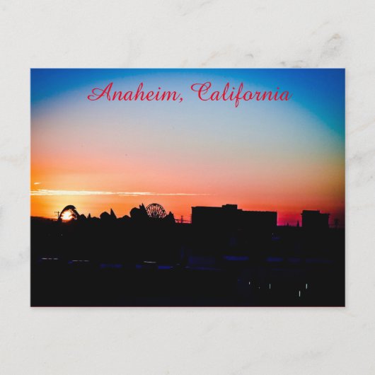 Carte Postale Sunset in Anaheim (Devant)