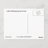 Carte postale Sunset Lake Wallenpaupack (Dos)