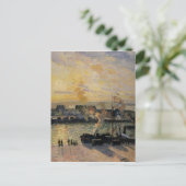 Carte Postale Sunset, Le Port de Rouen (Bateaux à vapeur) par Ca (Debout devant)