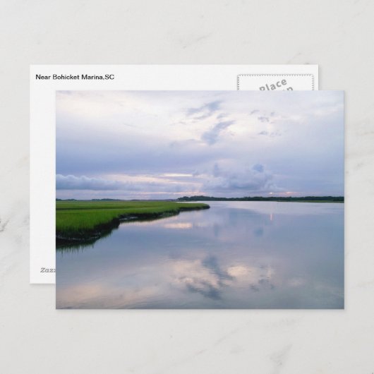 Carte postale Sunset Marshland (Devant / Derrière)