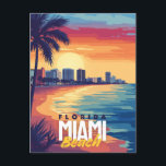 Carte Postale Sunset Miami Beach | La côte florentine vibrante<br><div class="desc">Apportez le charme ensoleillé de Miami Beach dans votre espace avec cette carte postale saisissante. Doté de palmiers emblématiques et entouré d'un ciel ensoleillé, de vagues qui s'écrasent et d'une ligne d'horizon scintillante de Miami, cet ouvrage saisit l'essence du plus célèbre paradis côtier de Floride. Idéal pour les amateurs de...</div>