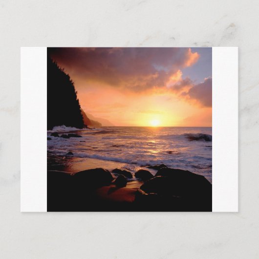 Carte Postale Sunset Na Pali Coast Hawaii (Devant)