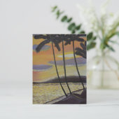 Carte postale Sunset of Tropical Scene (Debout devant)