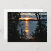 Carte postale Sunset Over Forest Lake (Devant / Derrière)