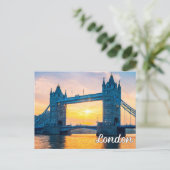 Carte Postale Sunset Over London, Angleterre, Royaume-Uni (Debout devant)