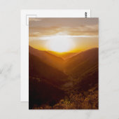 Carte Postale Sunset Over Mountains (Devant / Derrière)