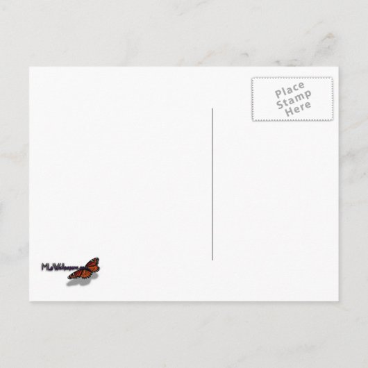 Carte postale "Sunset Palms" pour annoncer une dat (Dos)