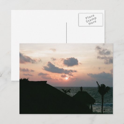 Carte Postale Sunset plage (Devant / Derrière)