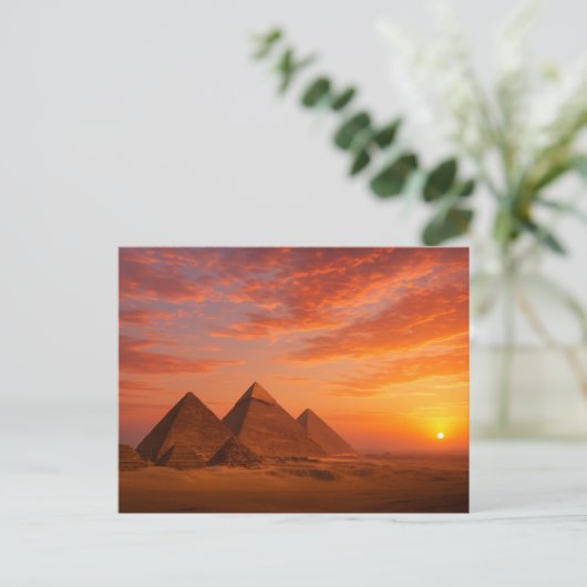 Carte postale Sunset Pyramides (Debout devant)