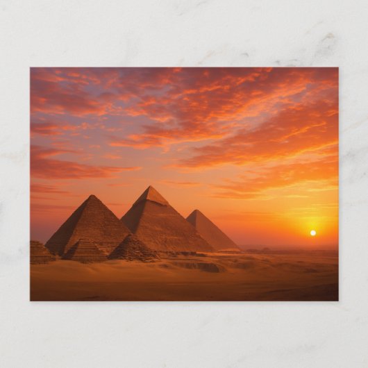 Carte postale Sunset Pyramides (Devant)