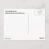 Carte postale Sunset Rehoboth (Dos)