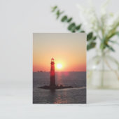 Carte Postale Sunset Sand Island Lighthouse (Debout devant)