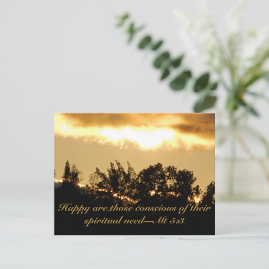 Carte Postale Sunset Scripture text (Debout devant)