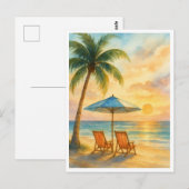 Carte postale Sunset Serenity Beach (Devant / Derrière)