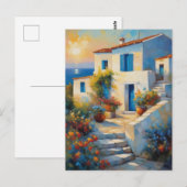 Carte Postale Sunset Serenity : Un rêve méditerranéen (Devant / Derrière)