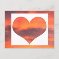 Sunset Sky Photo Paysage Orange Heart