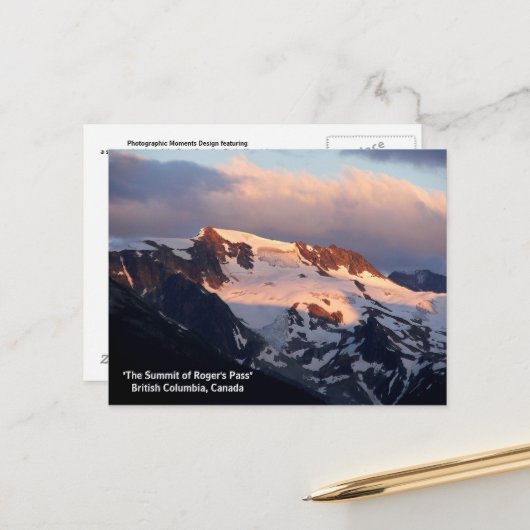 Carte postale Sunset Sommet (Devant/Arrière en situation)