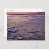Carte Postale Sunset Surf Oceanside. (Devant / Derrière)