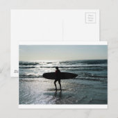 Carte Postale Sunset Surfing (Devant / Derrière)
