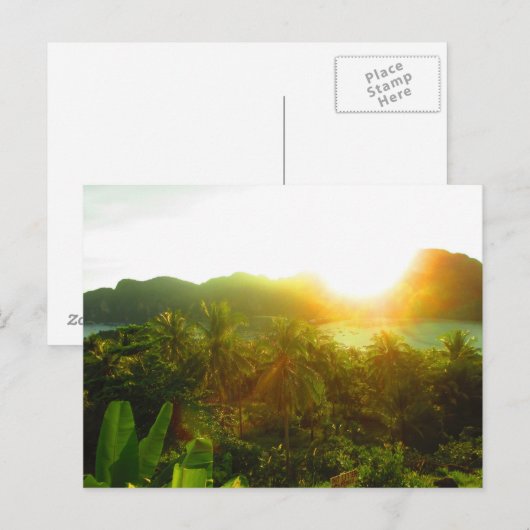 Carte postale Sunset Thaïlande (Devant / Derrière)