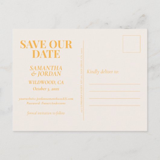 Carte Postale Sunshine Orange Match fait pour le ciel Enregistre (Dos)