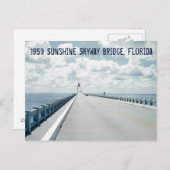 Carte Postale Sunshine Skyway Bridge St. Petersburg Floride 1959 (Devant / Derrière)