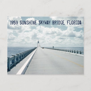 Carte Postale Sunshine Skyway Bridge St. Petersburg Floride 1959