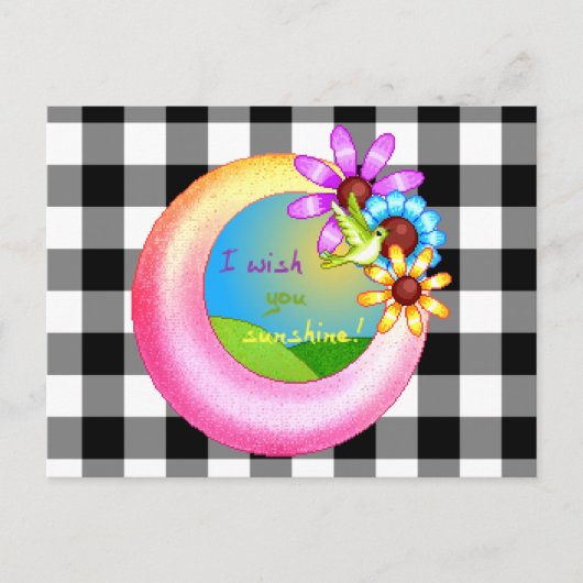 Carte Postale Sunshine Wish Pixel Art (Devant)