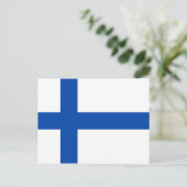 Carte Postale Suomen Lippu - Le drapeau de la Finlande (Debout devant)