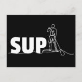 Carte postale SUP Stand Up Paddel One Line Art (Devant)