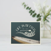 Carte Postale SUP stand up paddle vacances rétro (Debout devant)