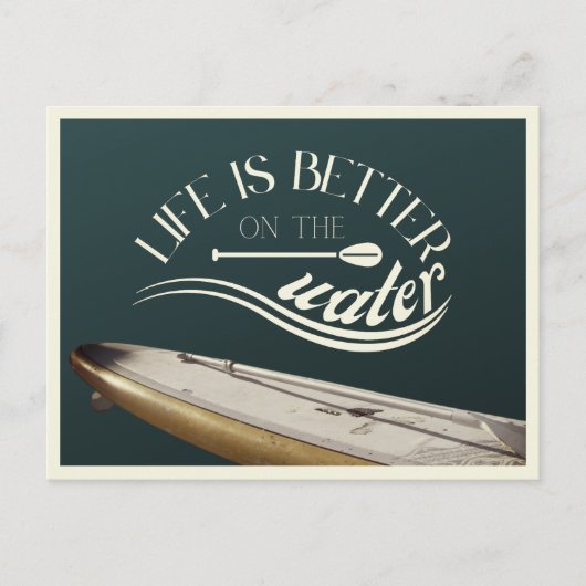 Carte Postale SUP stand up paddle vacances rétro (Devant)