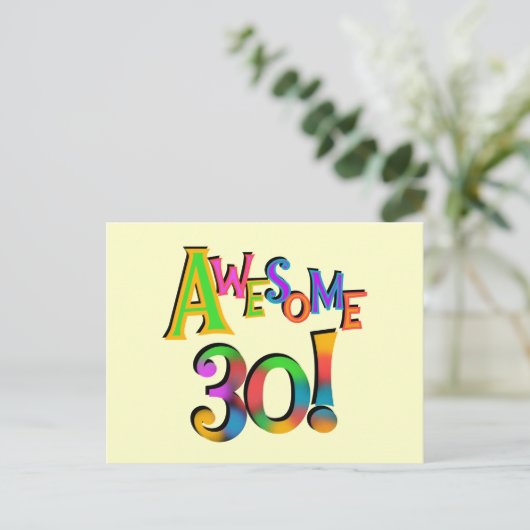 Carte Postale Super 30 T-shirts et cadeaux d'anniversaire (Debout devant)
