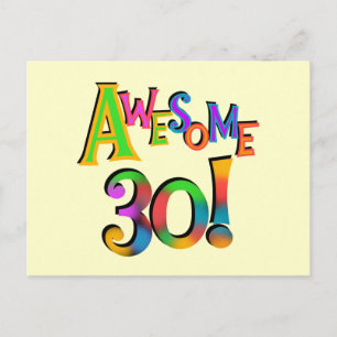 Carte Postale Super 30 T-shirts et cadeaux d'anniversaire
