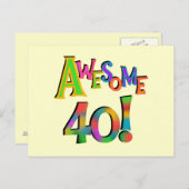 Carte Postale Super 40 T-shirts et cadeaux d'anniversaire (Devant / Derrière)