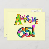 Carte Postale Super 65 Tshirts et cadeaux d'anniversaire (Devant / Derrière)