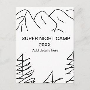 Carte Postale Super camp été hiver ajouter nom année voyage vacc